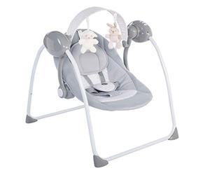 Chicco Relax & Play Balancelle avec Balancement Automatique pour Bébé, Réglable à 5 Vitesses, Fermeture Compacte - de la Naissance à 9 Kg - Gris