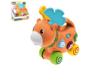 Chicco Renne Son et lumière, Jouet électronique à entraîner, Roues Libres, Sons et mélodies joyeuses, Facile à saisir, Jouet pour Enfants de 6 à 36 Mois