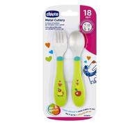 Chicco Repas Mes Premiers Couverts Bout Inox +18m Vert