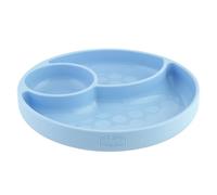 Chicco Assiette Ventouse Compartimentée en Silicone pour Bébé, Vaisselle Souple et Résistante, Compatible avec Lave-Vaisselle et Micro-Ondes - dès 12 Mois, Rose