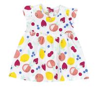 Chicco, Robe Bébé Fille à Manches Courtes, avec Confortable Ouverture à Boutons, en Doux Coton, Lavable en Machine, Tenue Bébé Fille 0-24 Mois, Conçu en Italie