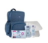 Chicco Sac à dos à langer, sac à dos pour maman multifonctionnel, avec le nécessaire pour le changement, solution de voyage, table à langer bébé, hygiène hors de la maison, kit de sensation naturelle
