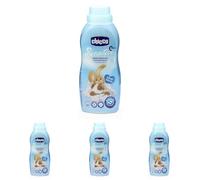 Chicco Sensitive Coeur de Talc Adoucissant Concentré, Fraîcheur intense et Douceur 0+ Mois - 750 ml (Lot de 4)