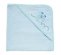 Chicco Serviette avec Capuche, en Tissu éponge Doux, avec Broderie Tendre Mickey Mouse, matériaux de qualité, 100% Pur Coton, 0 Mois, Bleu Clair