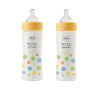 Chicco Set de 2 Biberons Perfect à débit moyen, biberon anti-colique, réduit les régurgitations et l'irritabilité, biberon en plastique de 250 ml, coffret cadeau, paquet économique, 2 m+, Garçon