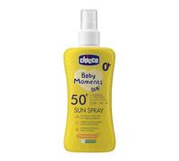 Chicco Spray Lait SPF 50+ Spray Solaire Excellente Protection Peau Sensible de Bébé Protège des Rayons Solaires Léger et Imperméable Hydratant 150ml