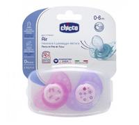 Chicco Sucette Physio Air Silicone 0-6m Rose