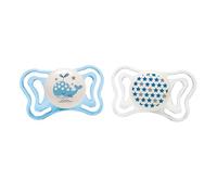 Chicco Sucette Physio Light Silicone - Boîte stérilisable - x2 - Bleu - 2-6m