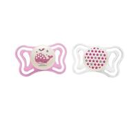 Chicco Sucette Physio Light Silicone - Boîte stérilisable - x2 - Rose - 2-6m