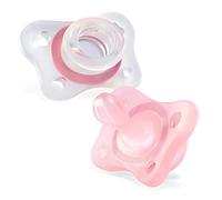 Chicco Sucette Physio Mini Soft "tout silicone" - x2- rose et neutre - 2-6m