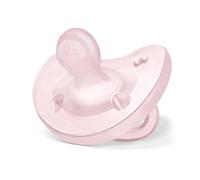 Chicco, 1 gommette en silicone PHYSIOFORMA® Soft Rose, en blister stérilisable | Sucette coloration féminine, extra douce