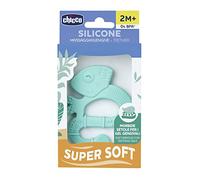 Chicco Anneau de dentition Super Soft Chameleon – silicone, textures – Bleu – 2 mois+ – 1 pièce