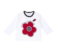 Chicco, T-shirt a maniche lunghe, Bébé fille, Blanc (1), 6M, Conçu en Italie
