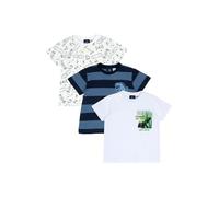 Chicco, T-Shirt Enfant, Lot de 3 T-Shirts à Manches Courtes en 100% Coton, Idéals pour Le Printemps et l'Été, Vêtements Garçon