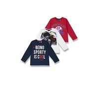 Chicco, T-shirt Enfant, Lot de 3 T-shirts à Manches Courtes en 100% Coton, Idéals pour le Printemps et l'Été, Vêtements Garçon
