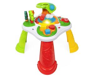 Chicco Table de la forêt, Table avec activités manuelles et électroniques, Jeu éducatif interactif, avec lumières et Sons, Formes et incrustations, Jeux Enfants, 12 Mois - 4 Ans