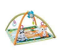 Chicco Tapis Gym de la Forêt, tapis d'Éveil et de Jeux avec Arches, Multifonction, 5 Jouets Suspendus Détachables, Renard en Peluche, Musique Relaxante