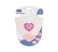 Chicco Teether 2en1 Bavoir Gomme 2en1 Rose 2m