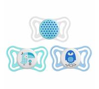 Chicco Tétine Physio Bleu clair 2-6M 2U