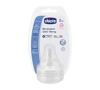 Chicco Tétine Physiologique Anti-Colique Flux Variable Transparent 2 Mois+ 2 Pièces