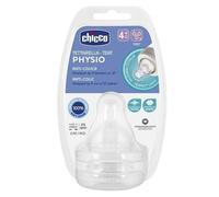 Chicco Tétine Physiologique Anti-Coliques Débit Rapide +4m Lot De 2 Multicolore