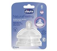 Chicco Tétine Silicone Natural Feeling Flux Rapide Bout Allongé x 2 6 Mois+