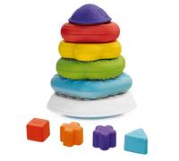 Chicco Tower Rings 2-in-1, jouet empilable pour enfants, formes et chevilles à associer, textures différentes, 6-36 mois