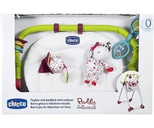Chicco Trousse 0+; Ensemble composé d'une barre de jeu et d'un réducteur textile, adapté aux chaises hautes Chicco Polly Progres5 et Polly2Start