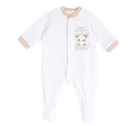 Chicco, Tutina con apertura frontale, in ciniglia, Mixte bébé, Blanc (5), 1M, Conçu en Italie