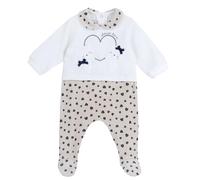 Chicco, Tutina con apertura patello, in ciniglia, Bébé fille, Beige, 6M, Conçu en Italie