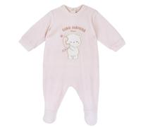 Chicco, Tutina con apertura patello, in ciniglia, Bébé fille, Rose (3), 1M, Conçu en Italie