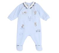 Chicco, Tutina con apertura patello, in ciniglia, Bébé garçon, Bleu clair (4), 6M, Conçu en Italie