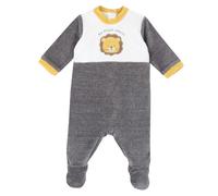 Chicco, Tutina con apertura patello, in ciniglia, Bébé garçon, gris, 6M, Conçu en Italie