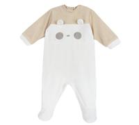 Chicco, Tutina con apertura patello, in ciniglia, Mixte bébé, Beige, 3M, Conçu en Italie