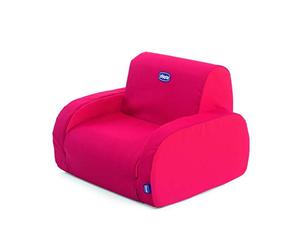 Chicco Twist Fauteuil pour Enfants Convertible en Chaise Longue et en Divan, avec 3 Configurations, se Transforme en 1 Mouvement - pour Les Enfants de 12 Mois et Plus - Rouge