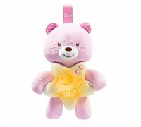 Chicco Veilleuse peluche Petit Ourson First Dreams, mélodies relaxantes, Rose, 0 mois et plus