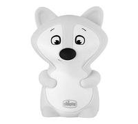 Chicco, Veilleuse Sweetlight Renard Bébé Rechargeable, Lampe de Chevet LED pour Enfant Multicolore en Silicone Souple, 8 Couleurs, Activation par Simple Pression, Chargeur avec Câble USB Inclus