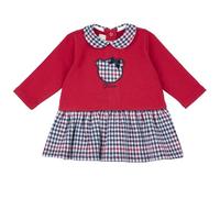 Chicco, Vestito a maniche lunghe, Bébé fille, Rouge (2), 18M, Conçu en Italie
