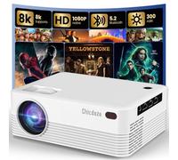 Chicdaze Mini Projecteur, Portable Projecteur, Projecteur Bluetooth 1080P avec écran, Movie Proyector Compatible avec iOS/Android/Windows/TV Stick/Box/USB/HDMI, Blanc