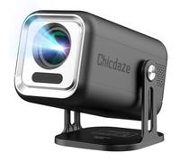 Chicdaze Mini projecteur, projecteur portable, prend en charge 4K 1080p avec double bande WIFI6 5G Bluetooth sans fil Android 13 300 ANSI lumens, Keyston automatique (F06, noir)