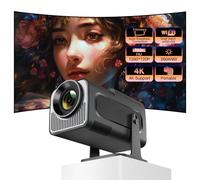 Chicdaze Mini projecteur, projecteur portable, prend en charge 4K 1080p avec double bande WIFI6 5G sans fil 5.2 Bluetooth Android 11, 200 ANSI, Auto Keyston (HY320)