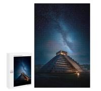 Chichen Itza Pyramid Night Sky Puzzle 1000 Pièces Educa Jouet en Bois Cadeau Unique Décoration Intérieure Jeu Éducatif Challenge Toy Adultes Et Enfants À Partir De 14 Ans 1000 PCS