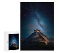 Chichen Itza Pyramid Night Sky Puzzle 1000 Pièces Educa Jouet en Bois Cadeau Unique Décoration Intérieure Jeu Éducatif Challenge Toy Adultes Et Enfants À Partir De 14 Ans 300 PCS