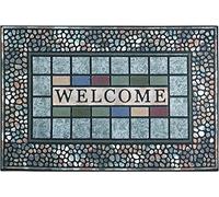 CHICHIC Rectangle Entrance Door Mat Large 18 x 30 inch Entry Way High Traffic Area Doormat Front Door Rugs Outdoors Heavy Duty Welcome Mat, Non Slip Rubber Back Low Profile for Garage