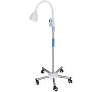 chichigo Lampe d'examen médical Lampe portable de sol type mobile Lumière d'examen chirurgical Rotation à 360° Hauteur Lampe auxiliaire réglable Lampe dorée