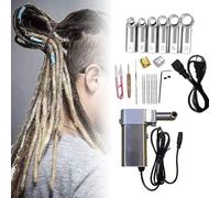chichigo Machine à dreadlocks avec 6 têtes, machine à tresser au crochet à la main, machine à dreadlocks instantanée, extensions de cheveux avec dreadlocks DIY