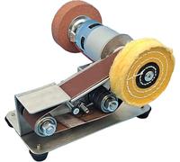 chichigo Mini ponceuse à bande électrique multifonctionnelle, affûteuse de polissage DIY, aiguiseur de couteaux à angle fixe avec meule