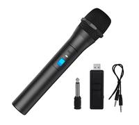 CHICHIYANG Microphone portable sans fil VHF 20-50 m Transmission à distance Réduction du bruit Microphone sans fil portable pour conférence discours