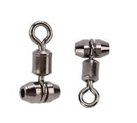 CHICIRIS 10 Pièces émerillons de Pêche à 3 Voies, Connecteurs en Forme de T à Triple Pivot en Laiton avec Surface Lisse pour la Pêche en Eau Douce et en Eau Salée (Petite Taille)