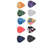CHICIRIS 10 Pièces Médiators de Guitare, Boost Bass Portable coloré Rétro Motif Ciel étoilé Cosmique, avec Petite Boîte en Métal, pour Guitare Classique Acoustique électrique Basse (0,71 mm)